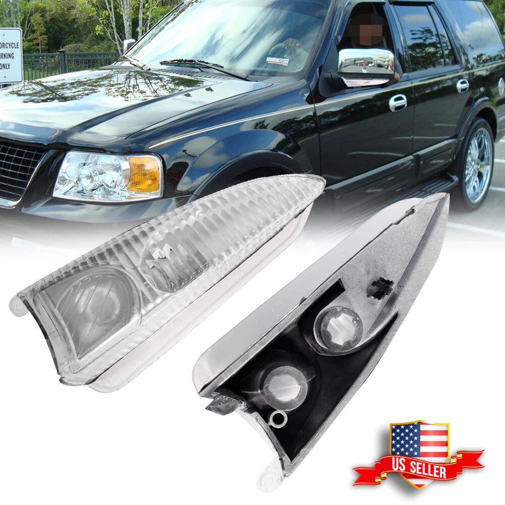 Chrome Side View Mirror Turn Signal Lights for Ford Expedition Navigator (2003–2006)