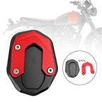 Kickstand Enlarger Plate Pad for Ducati Scrambler 800 (2015–2019) Red