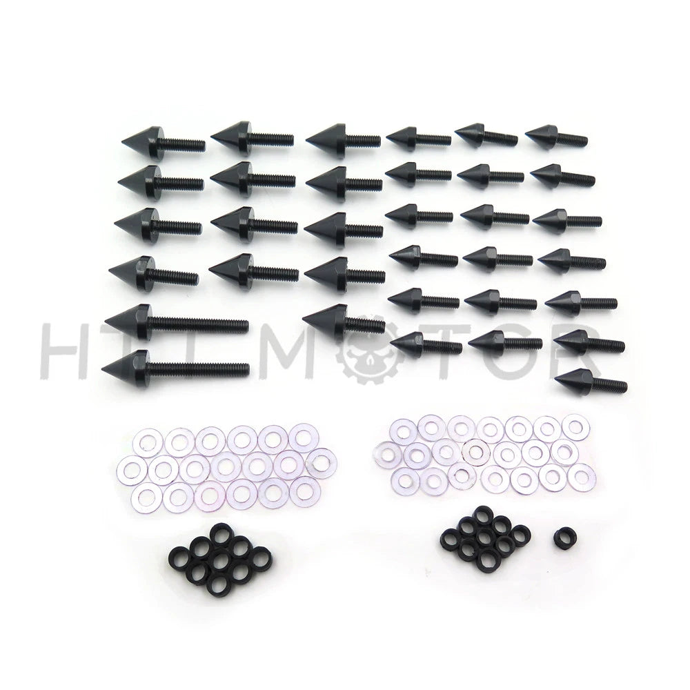Black Aluminum Fairing Bolt Kit for Suzuki Hayabusa GSXR 1300 (1999–2007)