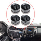 Set of 4 Black Dash AC Heater Air Vents for Ford F-150 (2009–2014)