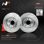 Front Drilled Brake Rotors & Pads for Ford Fusion Mazda 6 Lincoln Zephyr (2006–2012)