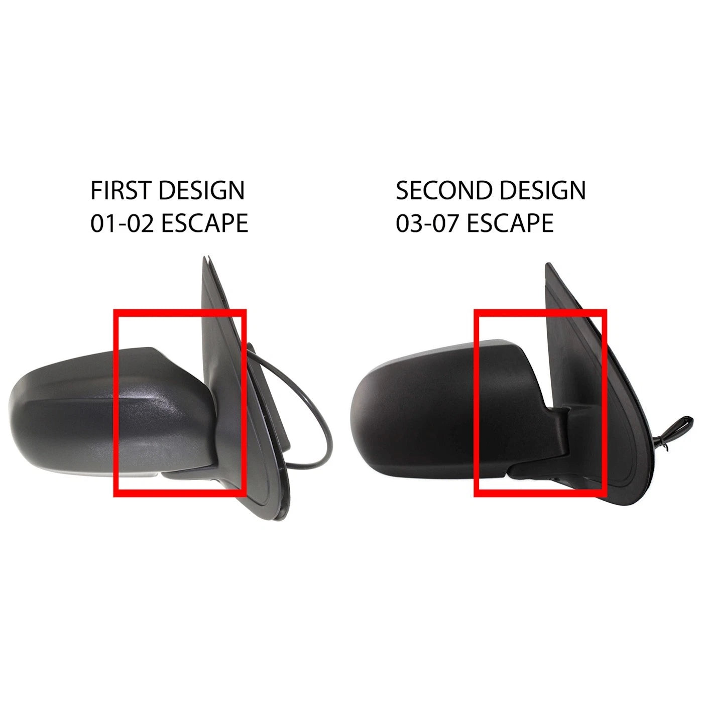 Passenger Right Side Mirror for Ford Escape (2001–2002)