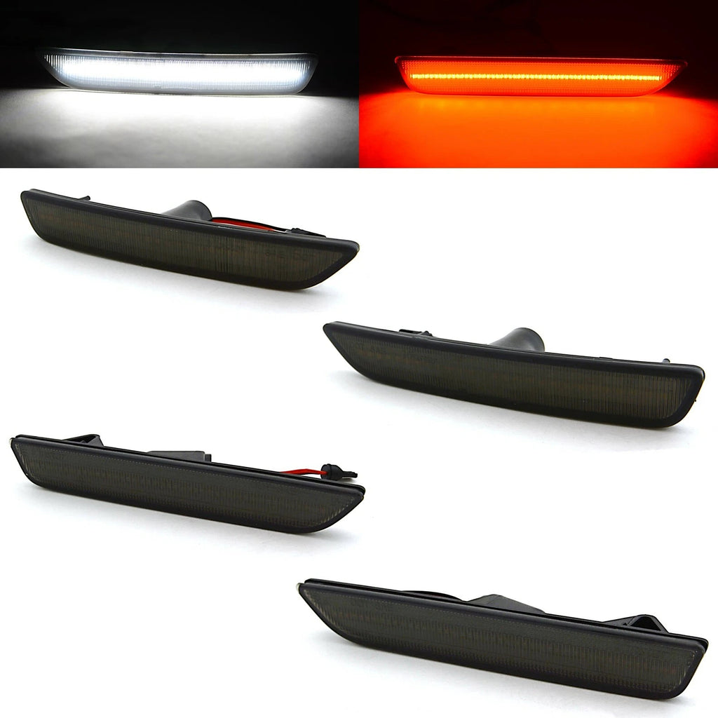 Set of 2 Smoked Lens LED Marker Lights for Ford Mustang (2010–2014)