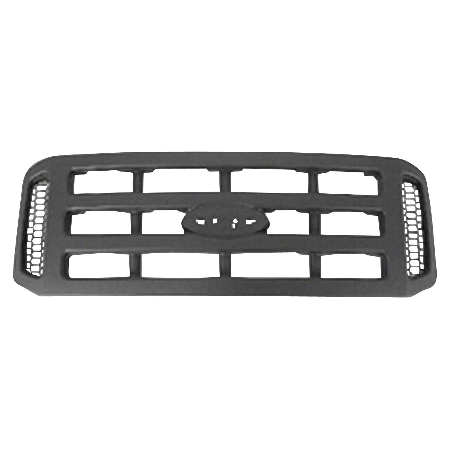 Replacement Gray Matte Plastic Front Grille w/o Honeycomb Style