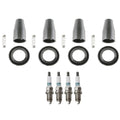 Set of 4 Denso Iridium TT Spark Plugs & Coil Boots for Chevrolet Cruze Sonic (2011–2019)