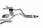 2.5" Dual Exhaust Kit Y Pipe for Chevy GMC 1500 (2019–2025) Slash Tips Corner Exit