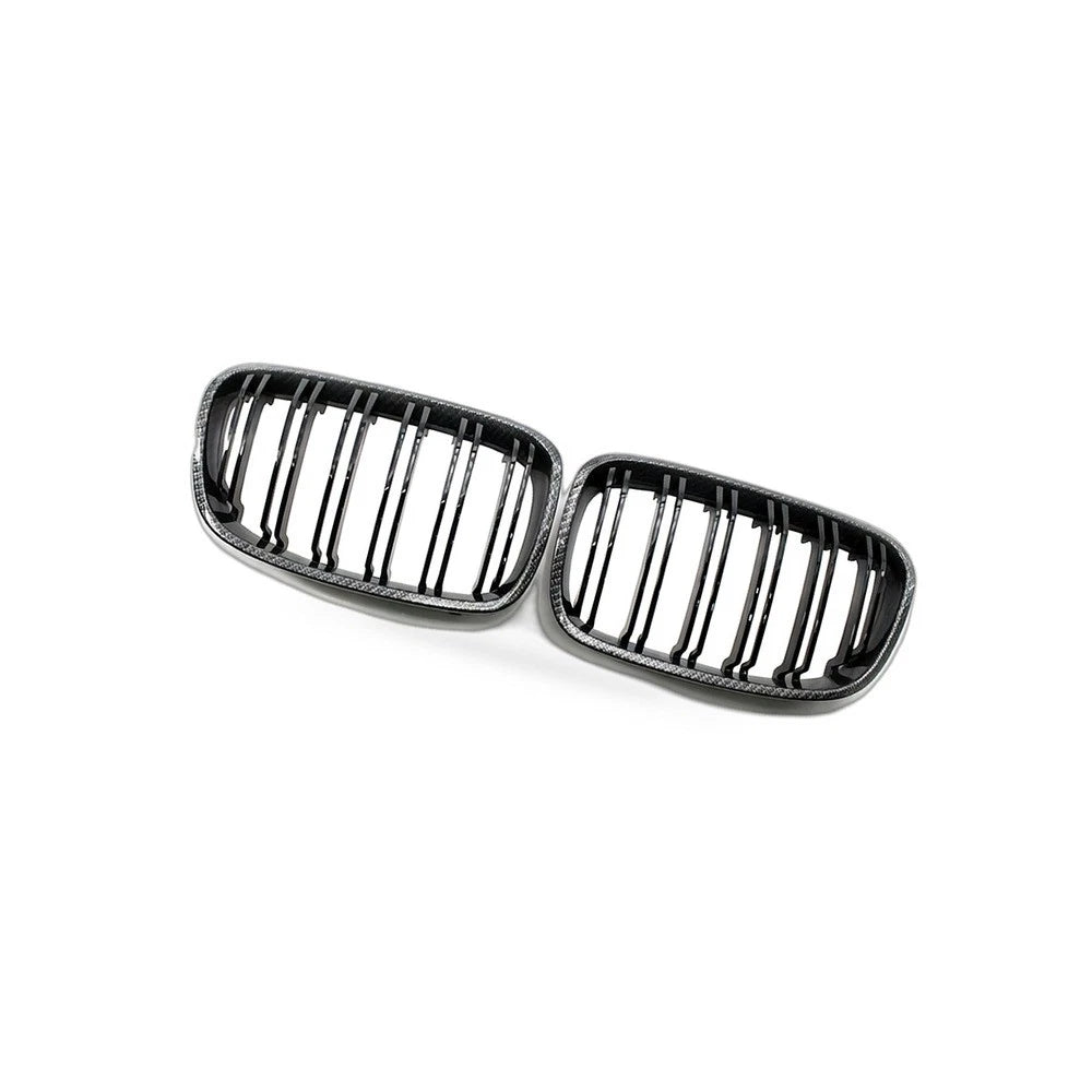 Carbon Texture Double Line Grille for BMW 1 Series F20 (2011–2014)