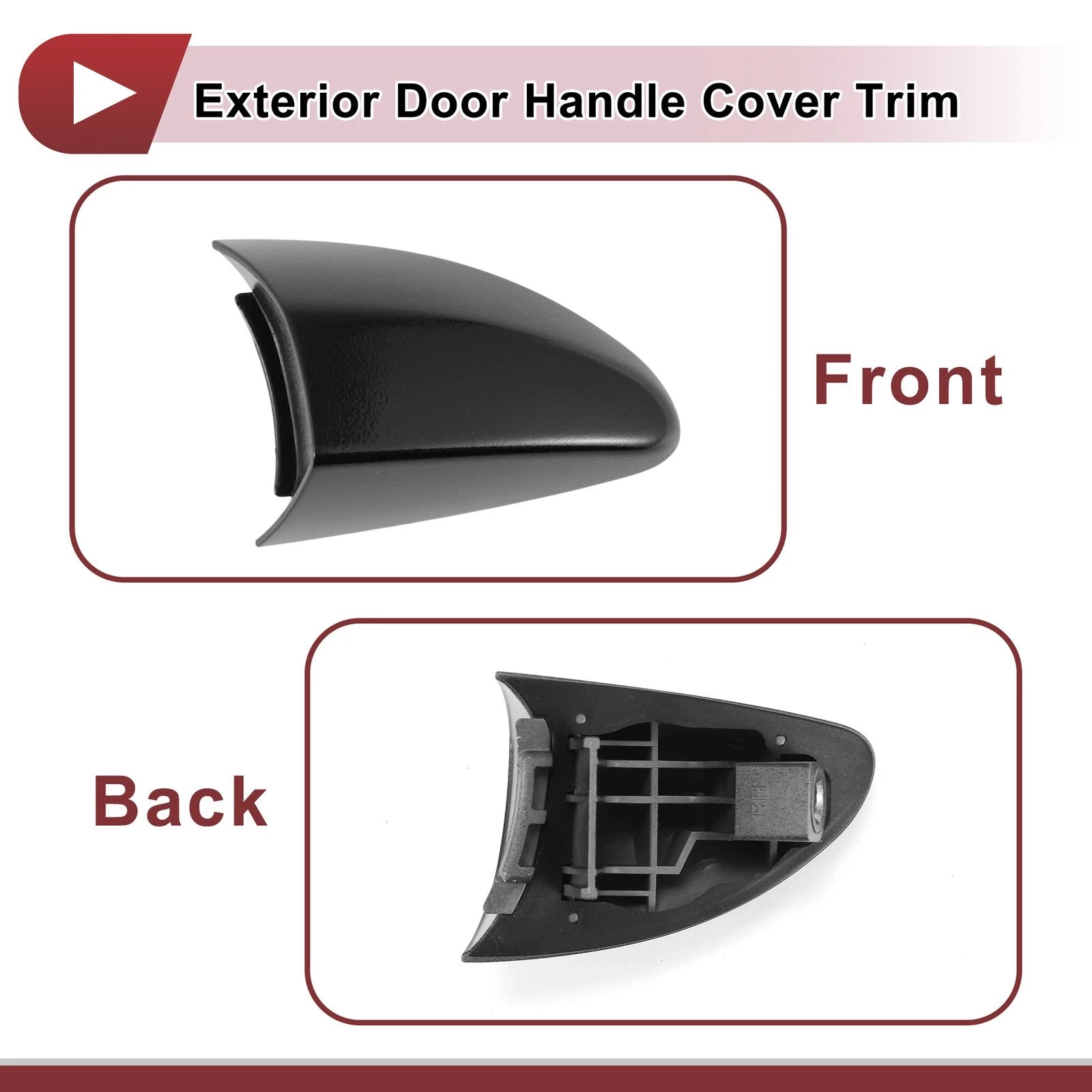 Front Right Door Handle Cover for Hyundai Veloster (2012–2016) No. 826622V020 Black