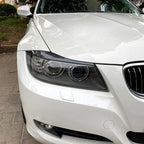 Carbon Look Headlight Eyelid Eyebrow Trim for BMW 3-Series E90 E91 (2005–2012)
