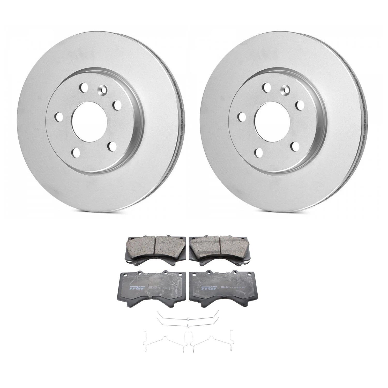 Set of 2 Bosch QuietCast Front Rotors & TRW Pro Ceramic Pads for LX570 Tundra (2007–2021)