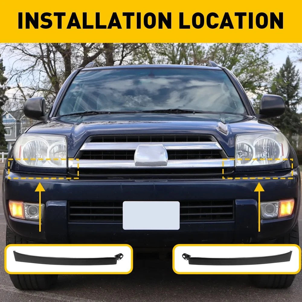 Front Bumper Headlight Grille Filler Cover Trim Panel for Toyota 4Runner (2003–2005)