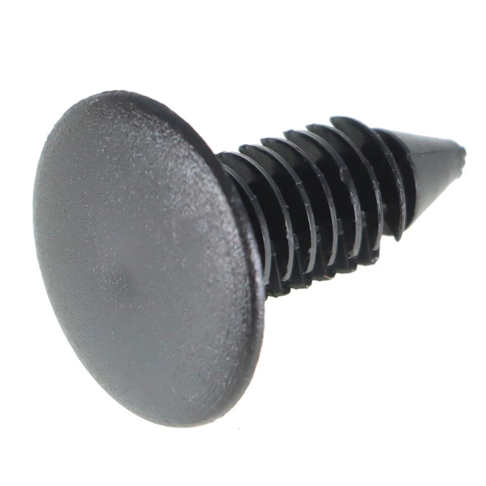 Set of 100 Black Plastic Rivets for Auto Bumper Fender (Compatible)