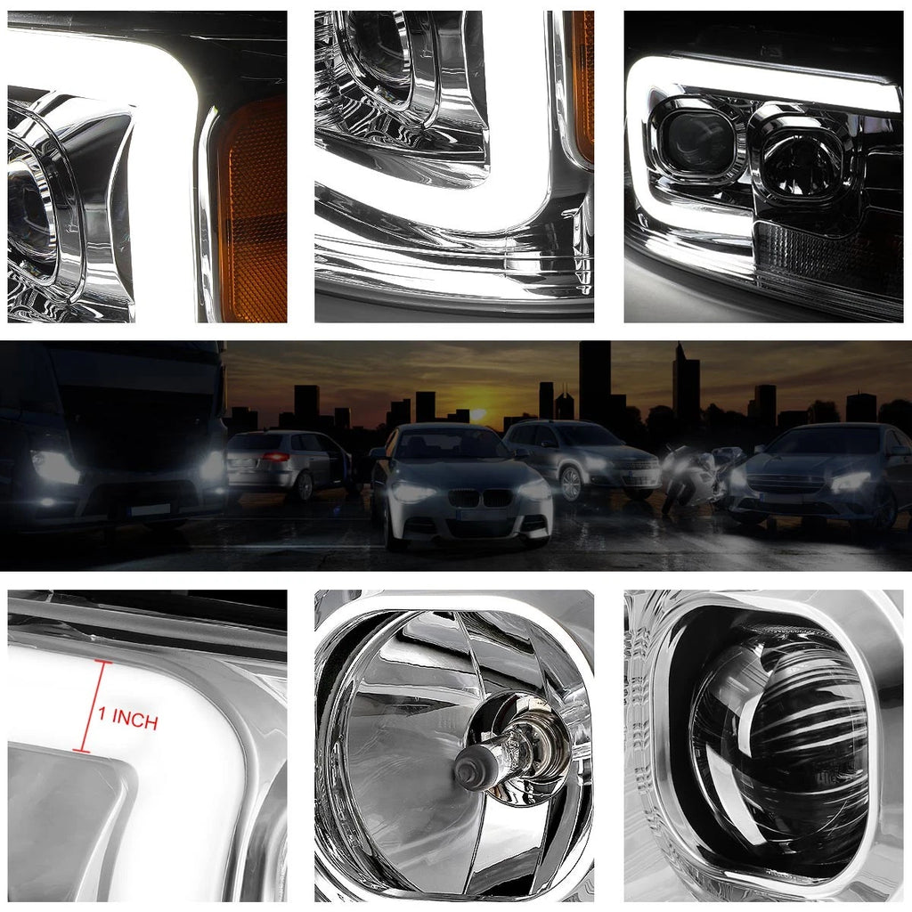 3D LED Bar Projector Headlight for Ford F-150/Mark LT (2004–2008)