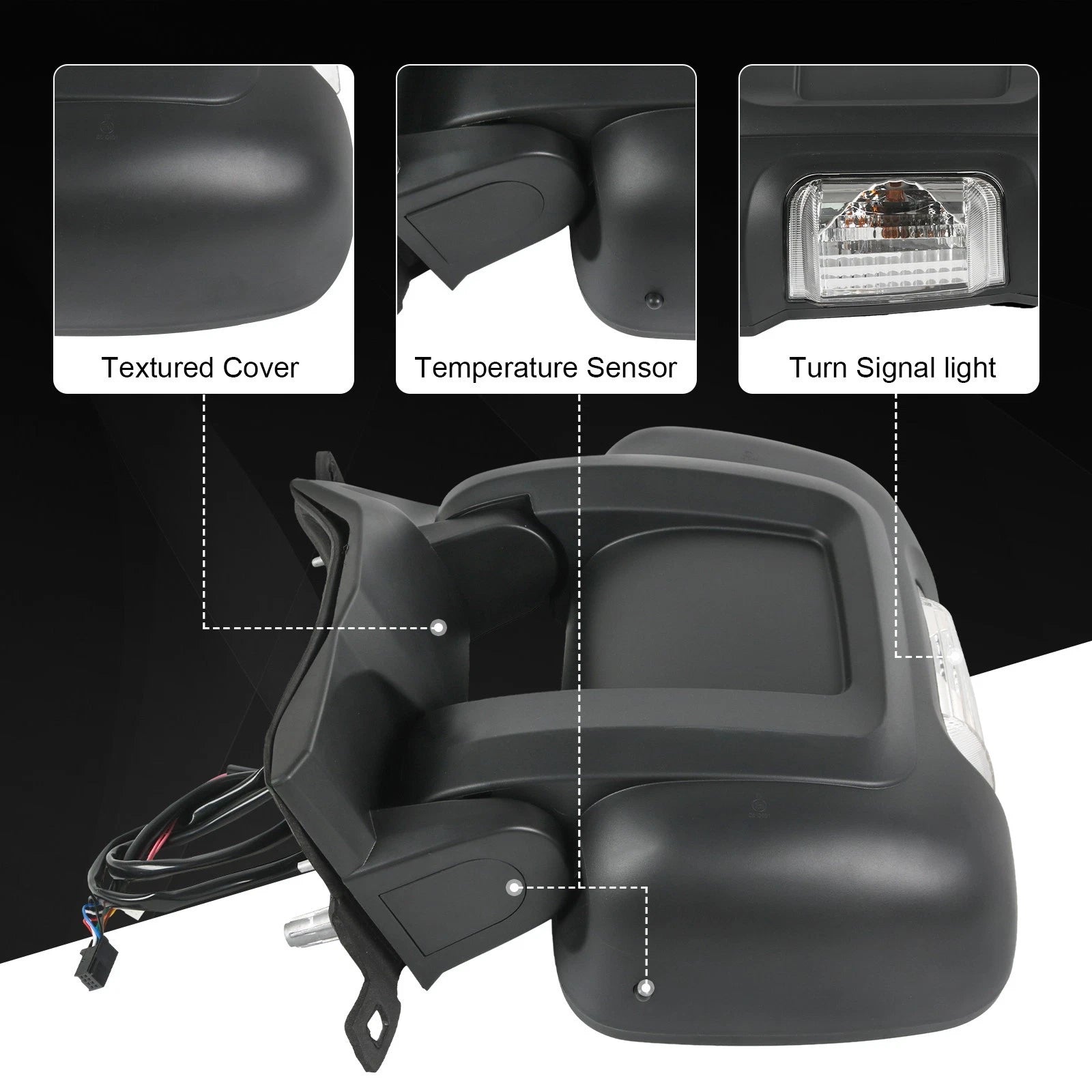 Driver Side Manual Mirror for Ram Promaster 1500 2500 3500 (2014–2023)