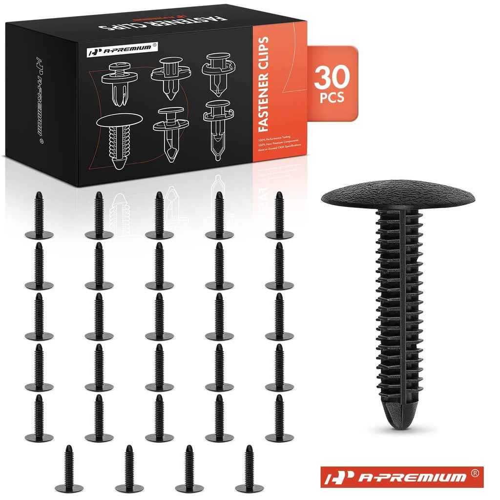 30Pcs 8mm Nylon Interior Trim Retainer Clips for Ford (1986–Present)