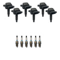 Set of 6 Ignition Coils & Denso Iridium Spark Plugs for Audi A6 Quattro (1998–2005)