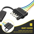 5 Way Flat Trailer Wiring Harness Male Plug for Trailer (22" Wire Lead)