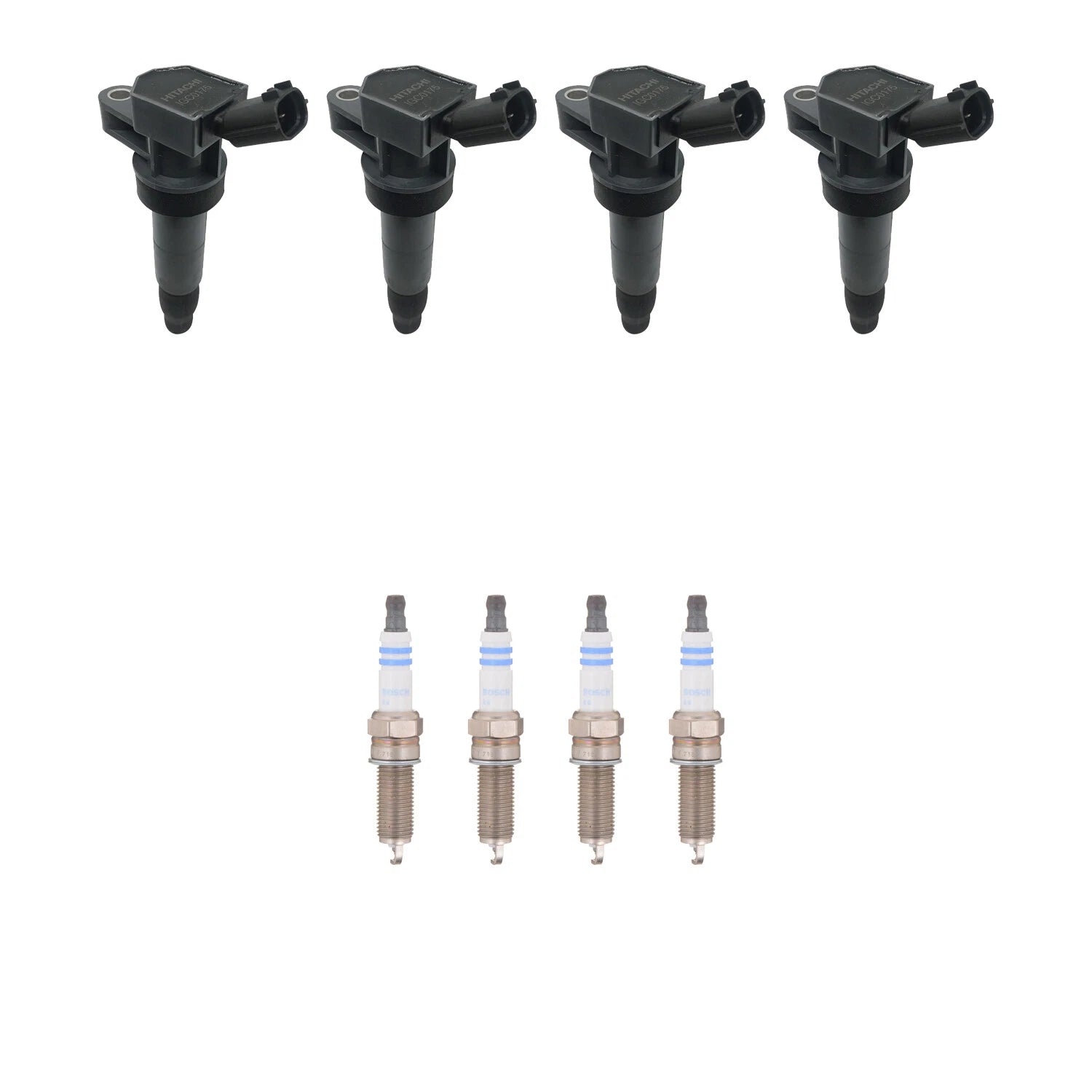 Set of 4 Ignition Coils & Spark Plugs for Hyundai Sonata (2011–2014)