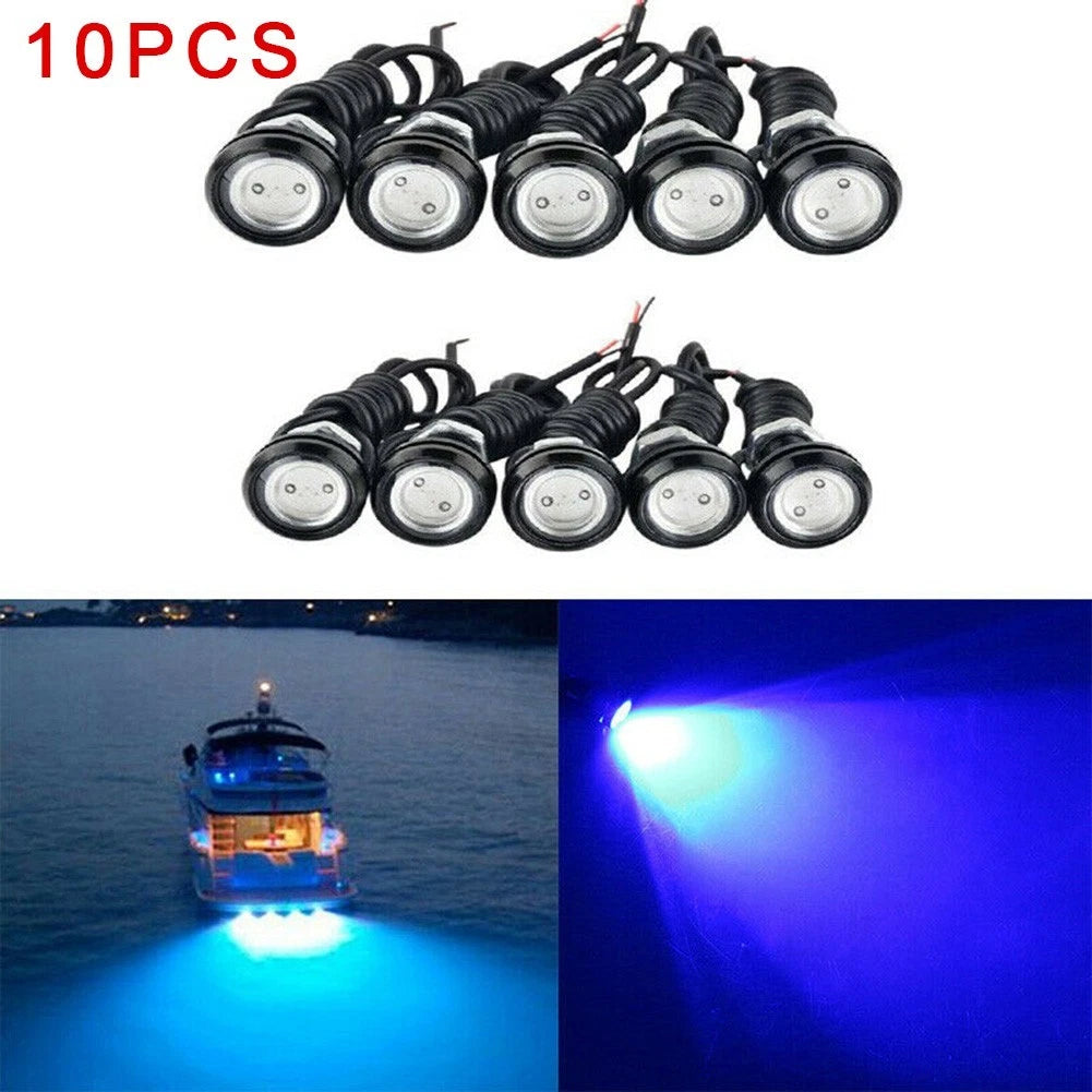 10Pcs LED Lights for Marine Yachts and Boats (Waterproof)