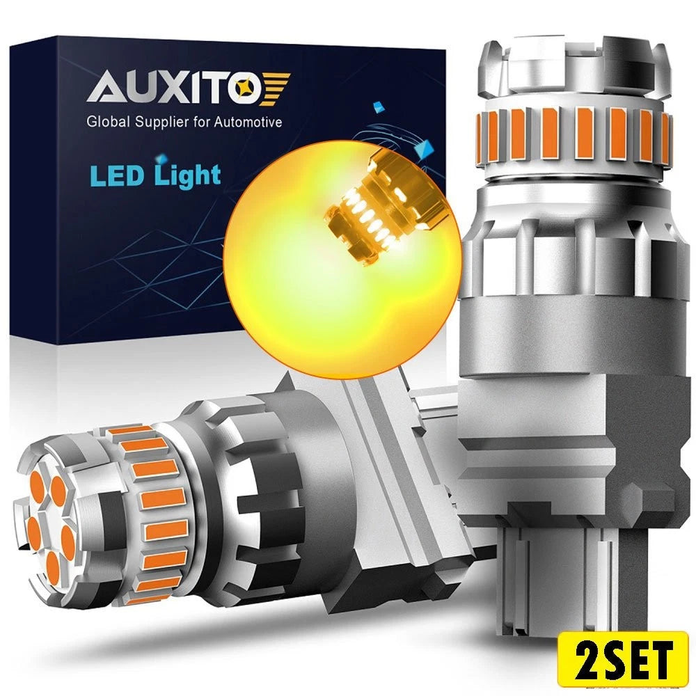 4X 3157 LED Amber Turn Signal Blinker Bulb for AUXITO (EV)