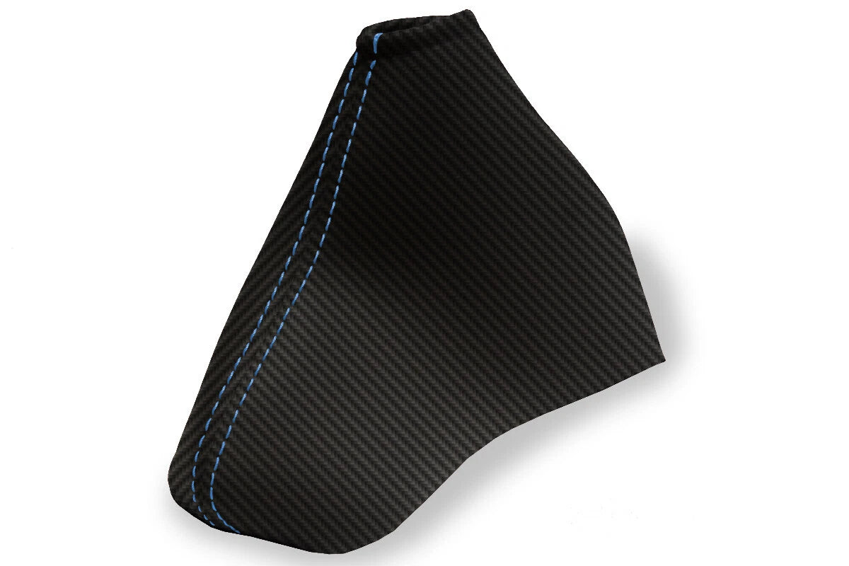Manual Shift Boot Cover for Chevrolet Cavalier (2000–2005) Carbon Fiber Blue Stitch