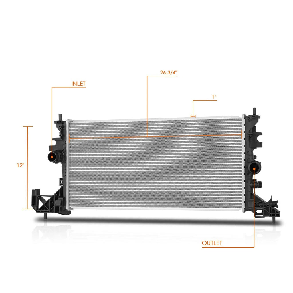 Aluminum Core Cooling Radiator for Chevy Cruze (2016–2019) DPI-13620