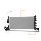 Aluminum Core Cooling Radiator for Chevy Cruze (2016–2019) DPI-13620