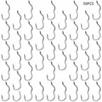 50pcs Silver Fishing Hooks for Pond and Reservoir Use