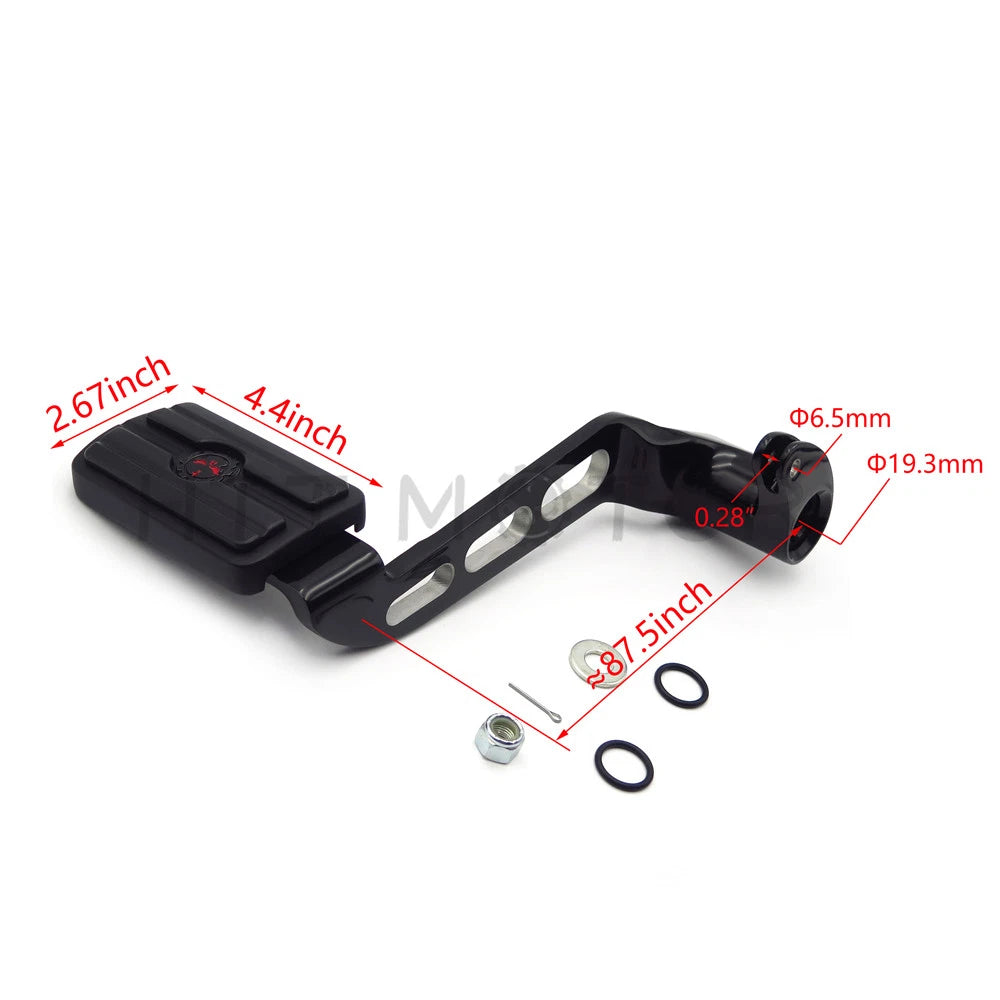 Black Brake Arm Footpeg for Harley Road King Street Glide (2014–2018)