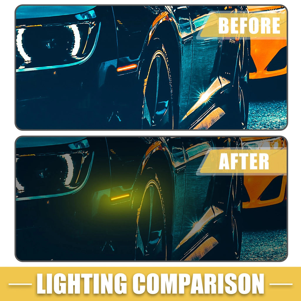 2X Front LED Side Marker Lights for Chevy Camaro (2010–2015) 915589, 718844746397