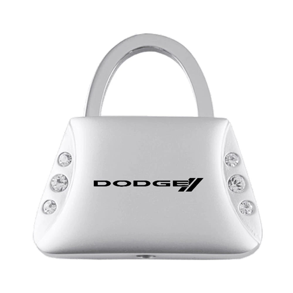 Stripe Logo on Jeweled Purse Keychain - Officially Licensed for Dodge