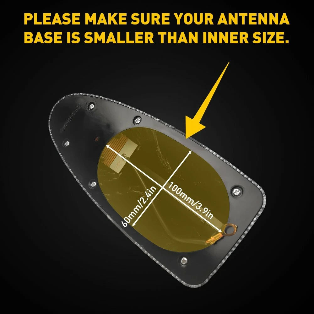 Shark Fin Antenna for Car (FM/AM, Carbon Fiber)