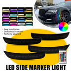 Set of 4 RGB LED Front Rear Marker Lights for Chrysler 300 (2015–2023)