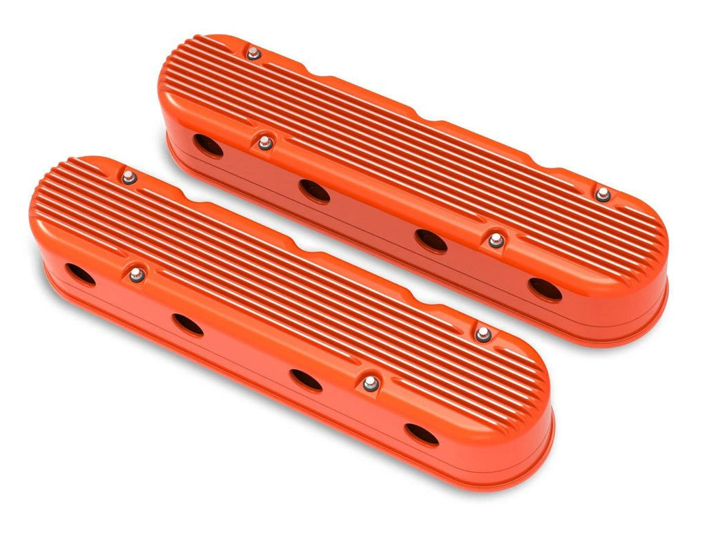 Holley Valve Covers Cast Aluminum w Integrated Coil Covers for LS Engines (—)