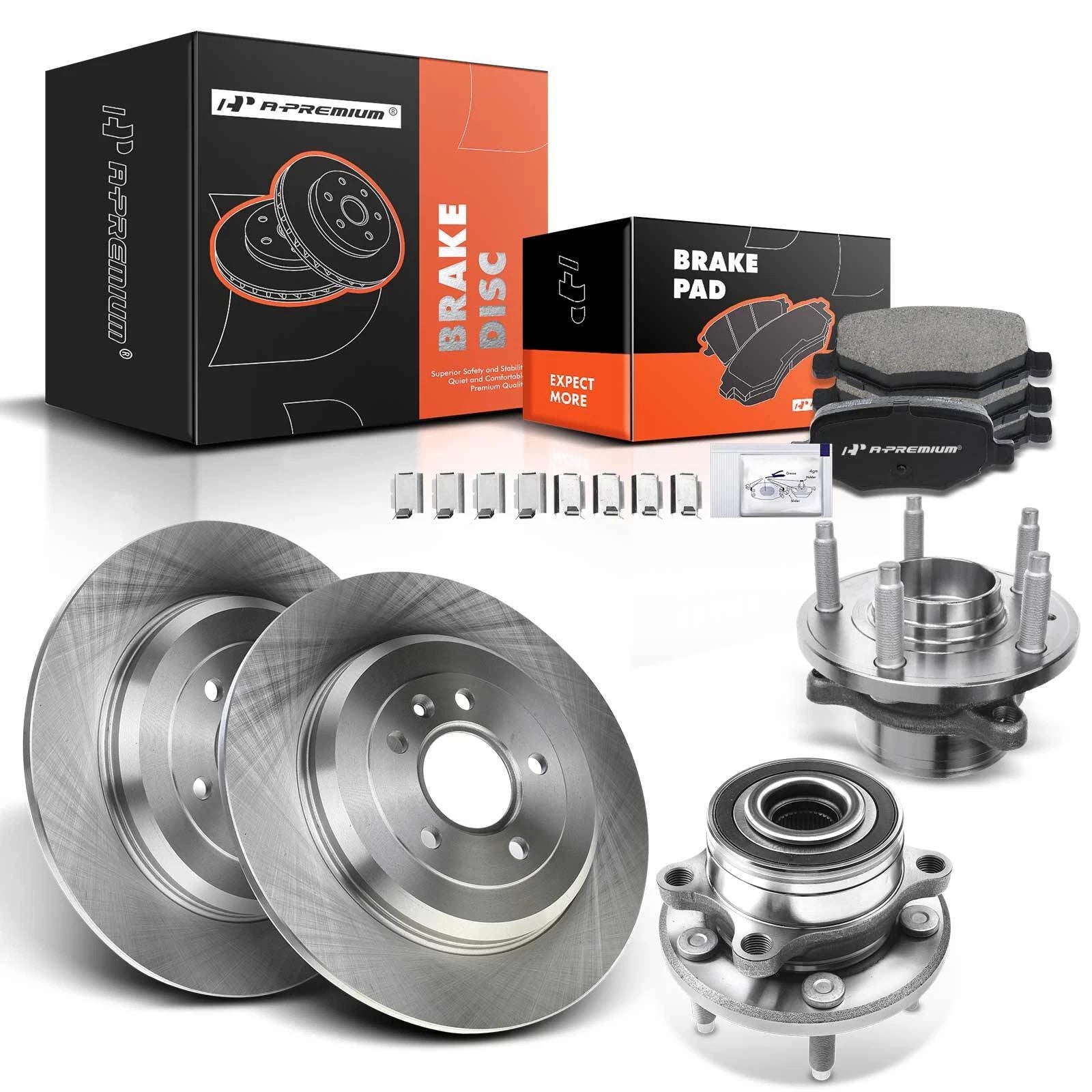 8x Rear Disc Brake Rotor & Pad Set for Ford Explorer 