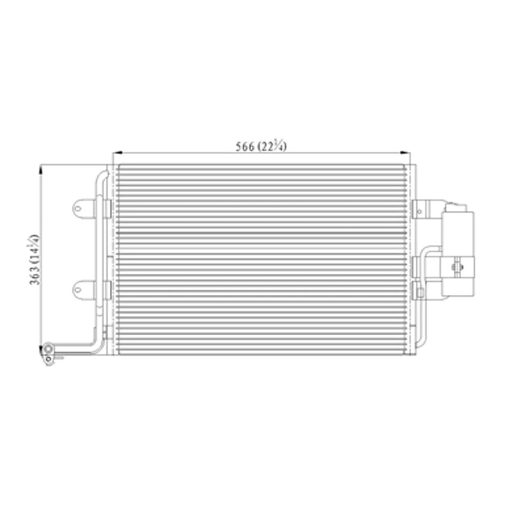 Replacement A/C Condenser For 1999-2006 Volkswagen Golf (1999+)