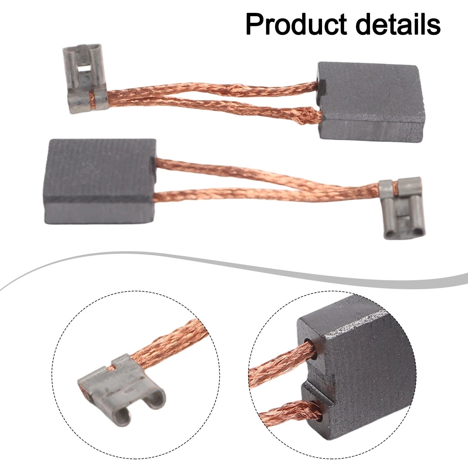 2PCS Carbon Brush for 180 230 Angle Grinder (Motor Replacement)