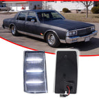 2X Clear White LED Side Marker Light Assembly for Chevy Impala Caprice (1981–1985)