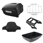 Matte Black King Trunk Backrest Mount Rack for Harley Road Glide (2009–2013)