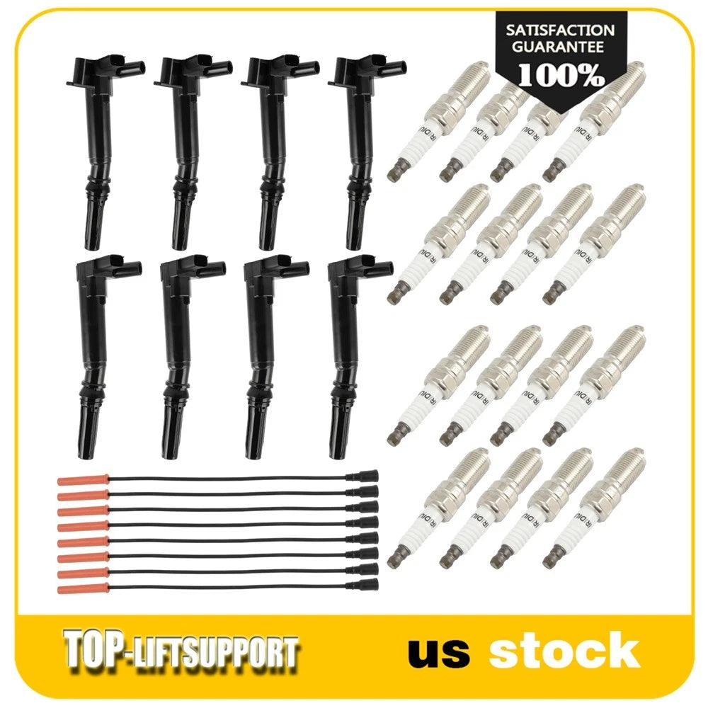Set of 8 Ignition Coils and 16 Spark Plugs for Ford F-250 F-350 Super Duty