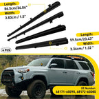 Set of 4 Front Rear Inner Door Glass Weatherstrip for Toyota 4Runner (2010–2024)