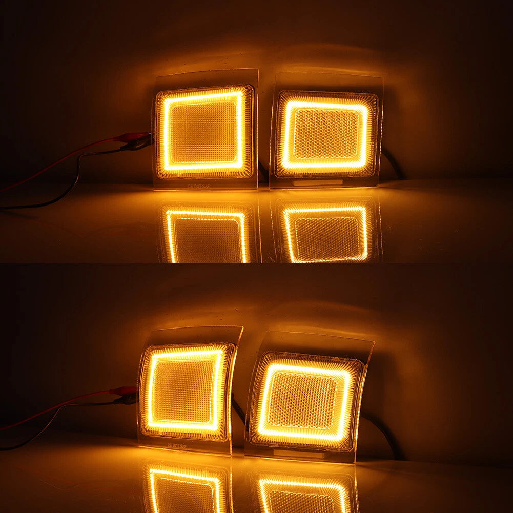 Clear Amber LED Corner Side Marker Lights for Chevy C/K 1500 2500 3500 (1994–1998)