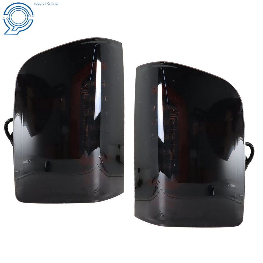 Set of Black LED Tail Lights for Chevy Silverado (2007–2013)