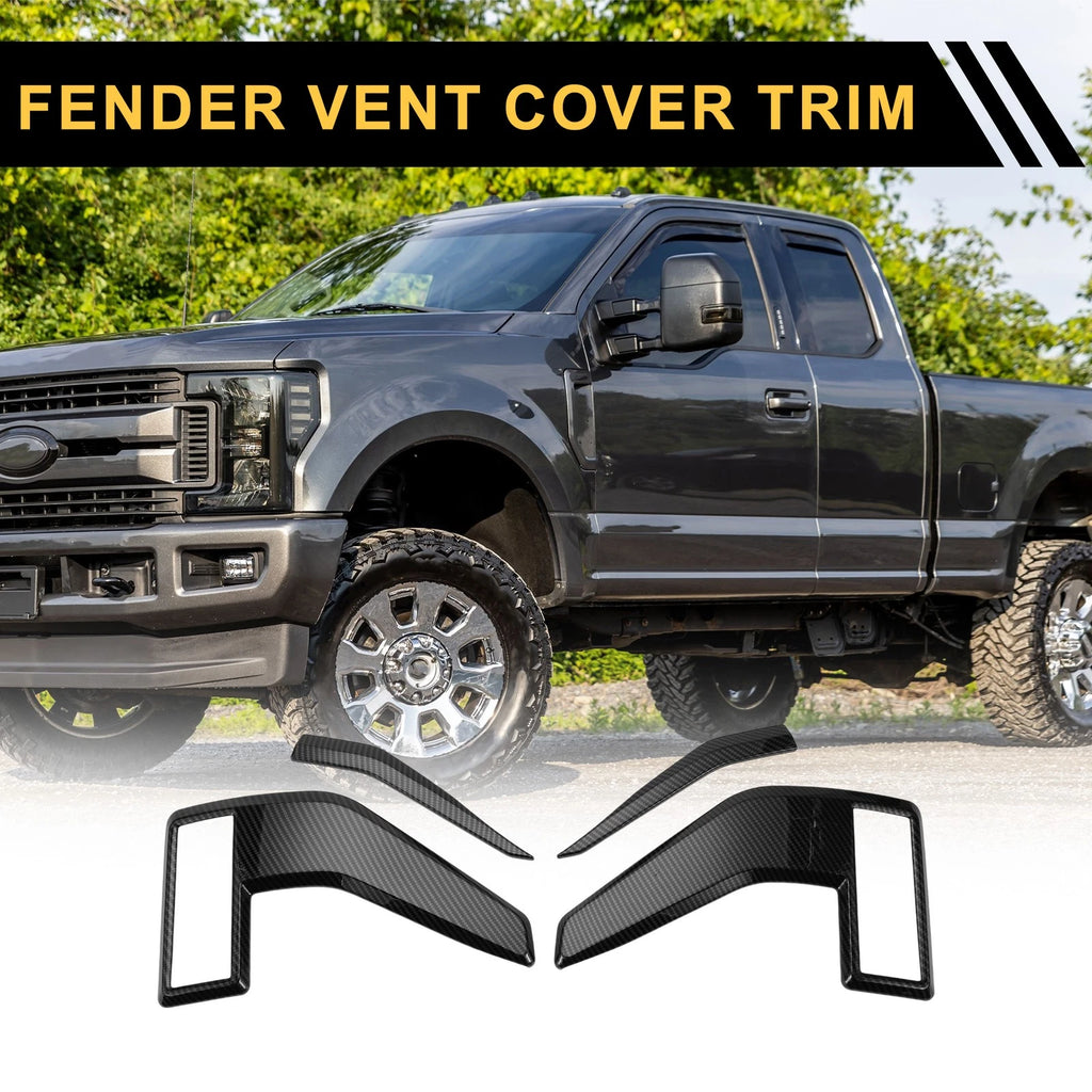 Set of 1 Fender Vent Cover Trim for Ford F-150 (2021–2024) Carbon Fiber