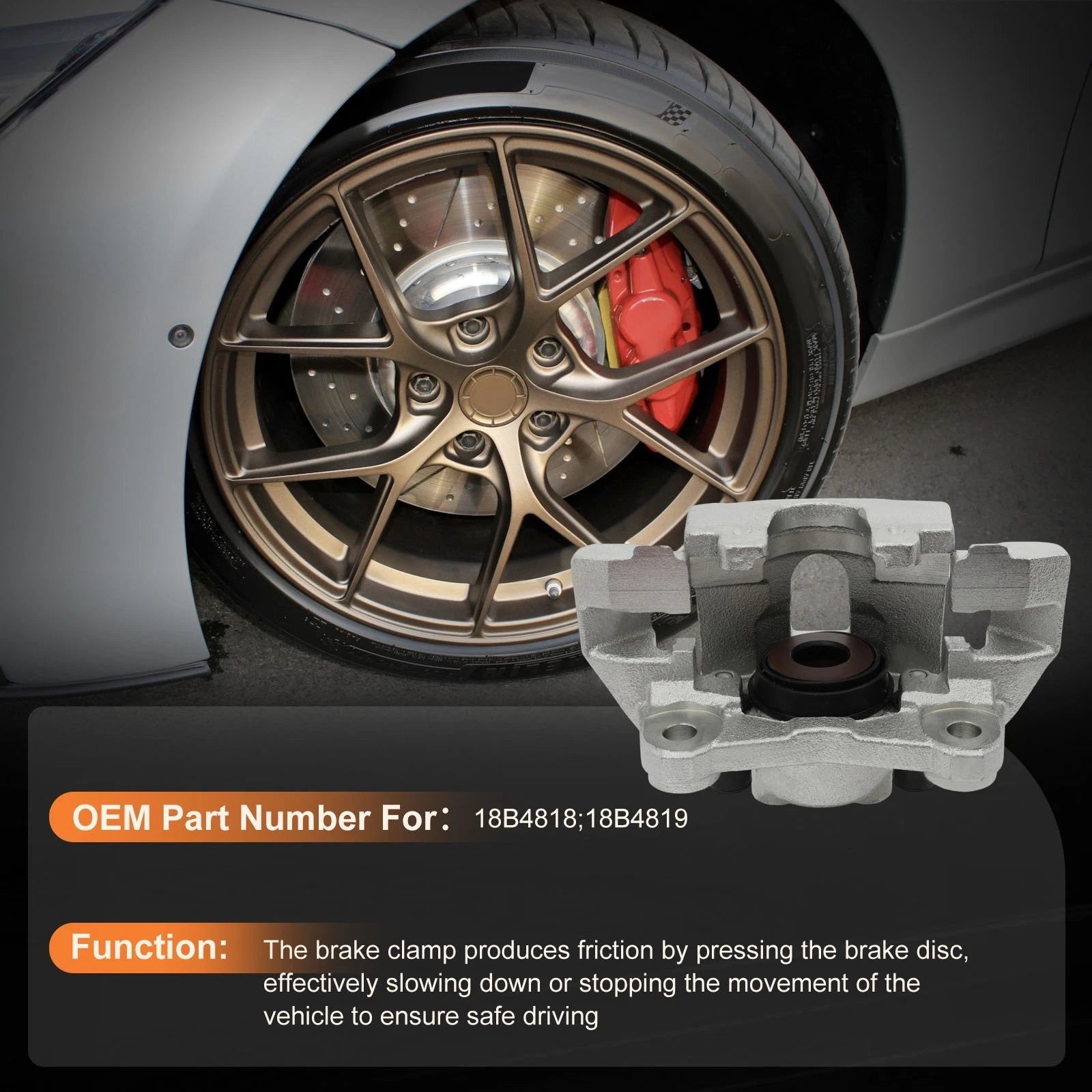 Pair Rear Brake Calipers for Jeep Grand Cherokee (1999–2004)