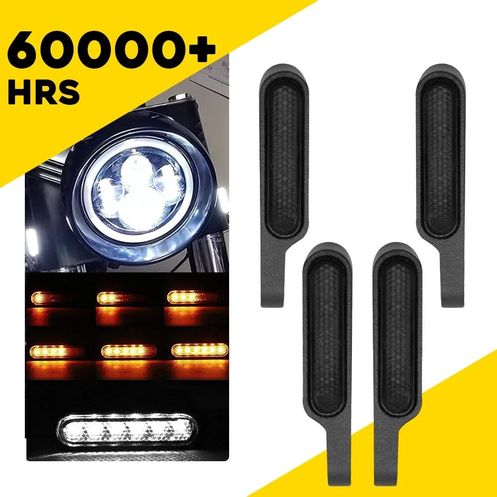 Set of 4 LED Handlebar Turn Signals for Harley-Davidson Electra Glide (1993–2019)