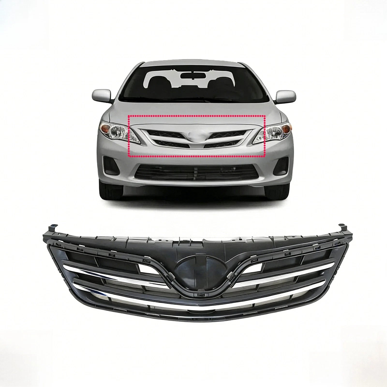 Front Bumper Upper Grille Chrome for Toyota Corolla (2013) 5310002640C0