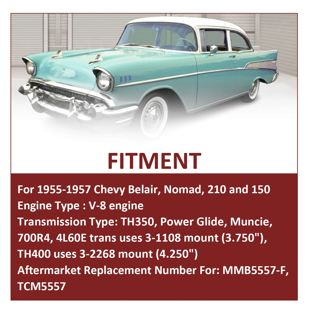Transmission Mount Kit for Chevy 210 150 Belair V8 (1955–1957)