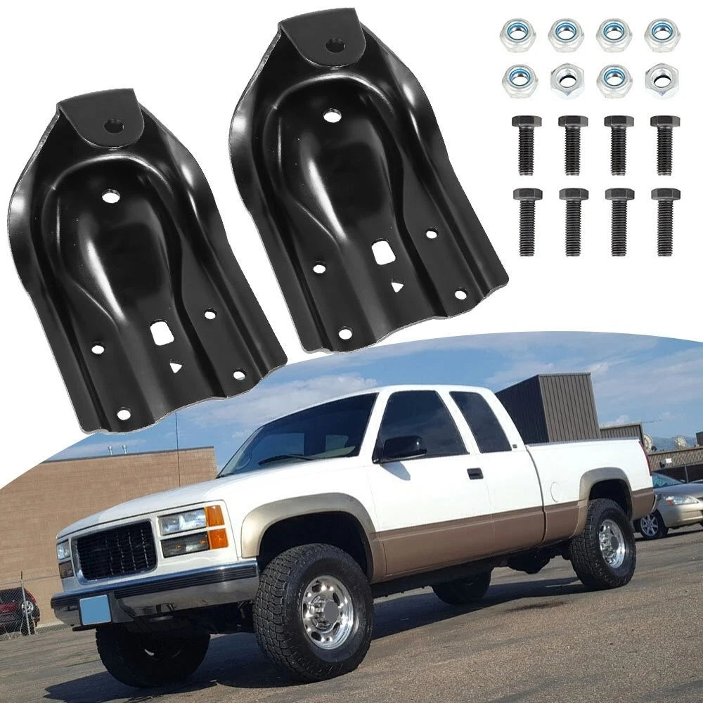 Set of 2 Rear Leaf Spring Shackle Bracket for Chevy GMC 4WD (1988–1997)