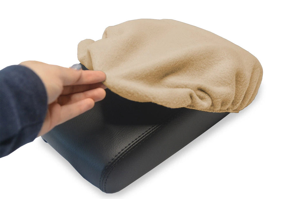 Console Lid Armrest Cover for Infiniti FX35 (2009–2012) Beige Fleece